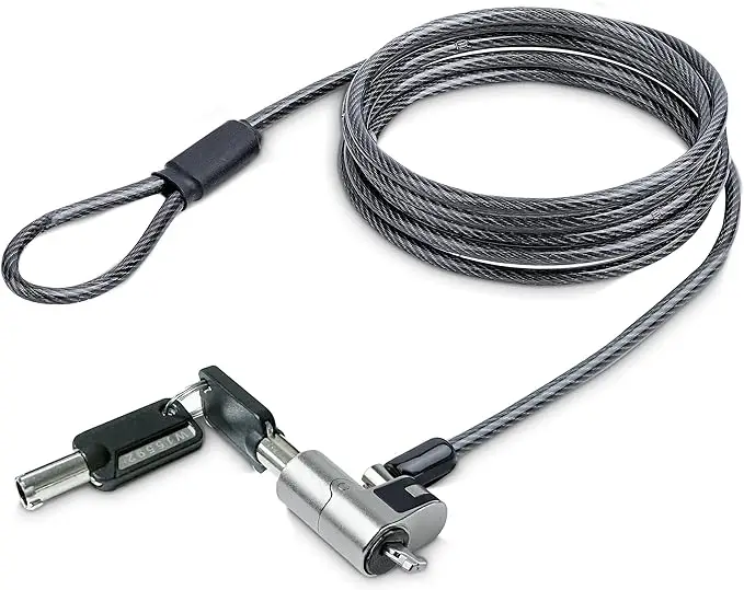 LL-NOTEBOOK-LOCK-NANO cable antirrobo Negro, Acero 1,8 m