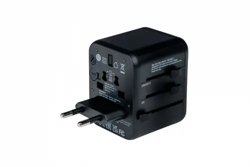 49544 adaptador de enchufe eléctrico Universal Negro - Imagen 3