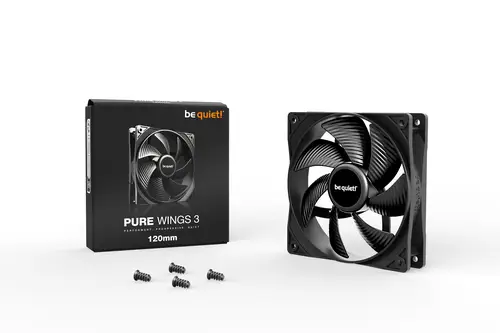 Pure Wings 3 120mm Carcasa del ordenador Ventilador 12 cm Negro 1 pieza(s) - Imagen 3