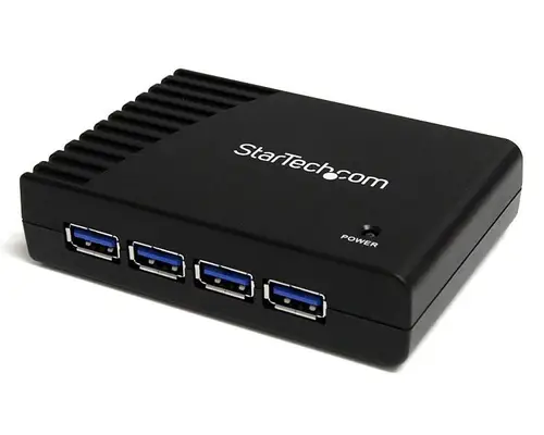 Adaptador Concentrador Hub Ladrón USB 3.0 Super Speed 4 Puertos Salidas PC Mac - Negro - Imagen 1
