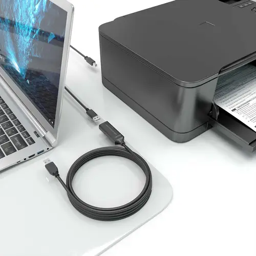 Cable USB 2.0 Prolongador con Amplificador, Tipo A/M-A/H, Negro, 5.0m - Imagen 4