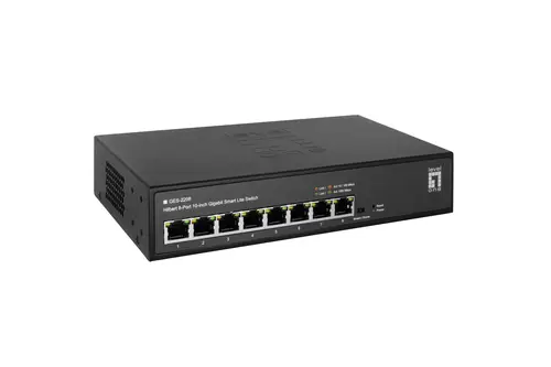GES-2208 switch Gestionado L2 Gigabit Ethernet (10/100/1000) Negro - Imagen 4