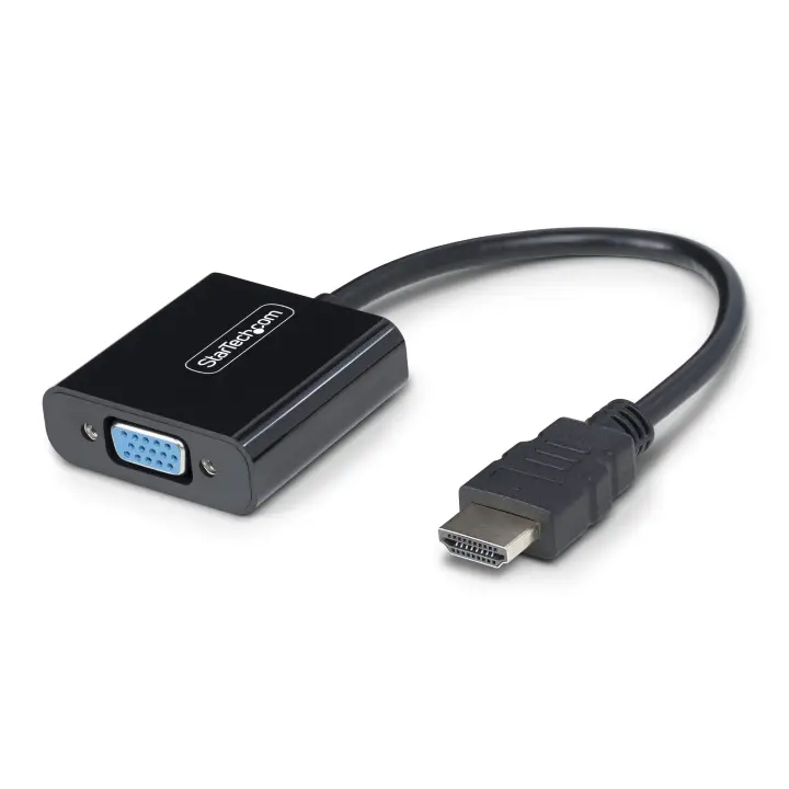 Adaptador HDMI a VGA - Conversor Activo HDMI a VGA - Conversor Activo de Vídeo para Ordenador de Sobremesa o Portátil - 1920x1080 - 1080p