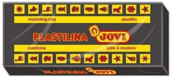 CAJA 15 PASTILLAS PLASTILINA 150 G - NEGRO JOVI 7115