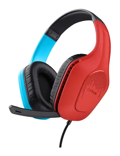 GXT 416S Zirox Auriculares Alámbrico Diadema Juego Negro, Cian, Rojo - Imagen 1