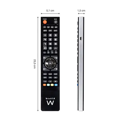 EW1570 mando a distancia DTT, DVD/Blu-ray, Proyector, SAT, STB, Altavoz para barra de sonido, TV, Universal, VCR Botones - Imagen 5