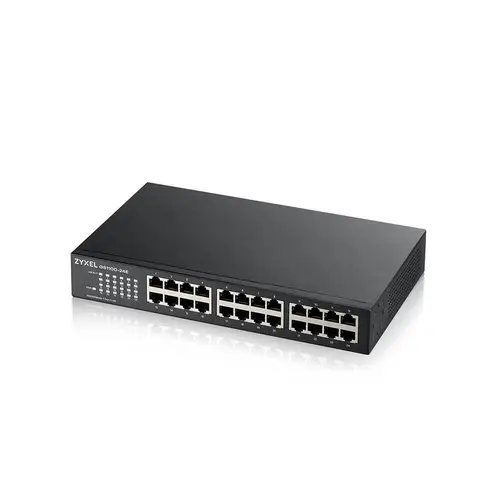 GS1100-24E No administrado Gigabit Ethernet (10/100/1000) Negro - Imagen 1