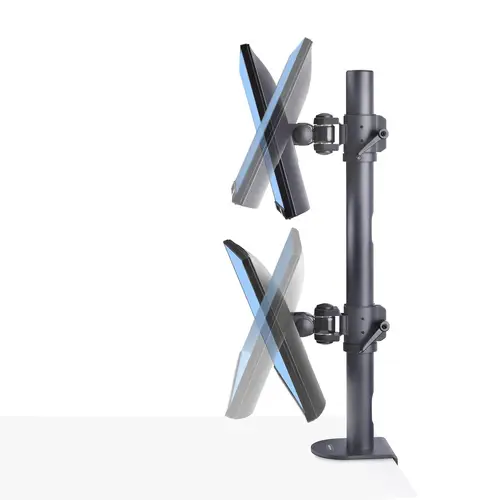 Soporte de Sobremesa para Dos Monitores Apilados Verticalmente de 49" 16:9 o 32:9 - Capacidad de Carga de 32kg - de Mordaza en C - Soporte VESA para 2 Monitores - TAA - Imagen 4