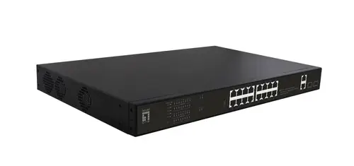 GEP-2021 switch No administrado Gigabit Ethernet (10/100/1000) Energía sobre Ethernet (PoE) 1U Negro - Imagen 1