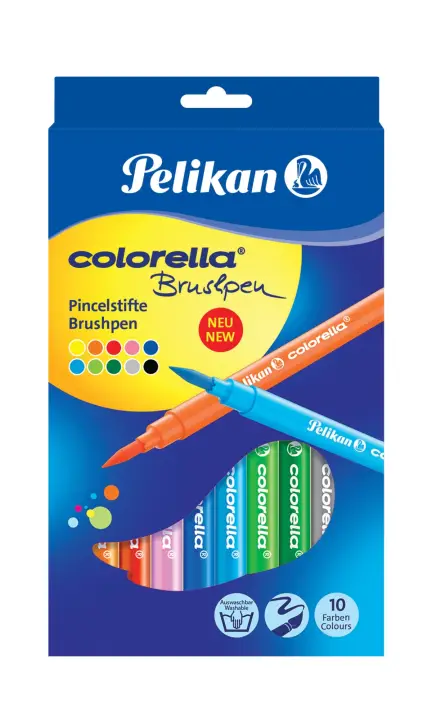 Colorella Brushpen rotulador de punta fina Multicolor 10 pieza(s)