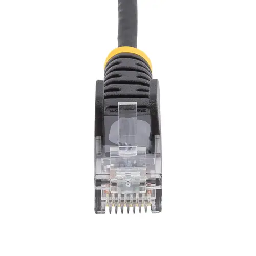 Cable de Red Ethernet CAT6 Delgado sin Enganches Negro de 7m - Cable RJ45 Snagless Slim 28AWG - Alambre de Cobre Puro - PoE 100W - con Alivios de Tensión - LSZH - Probado con Fluke - Imagen 4