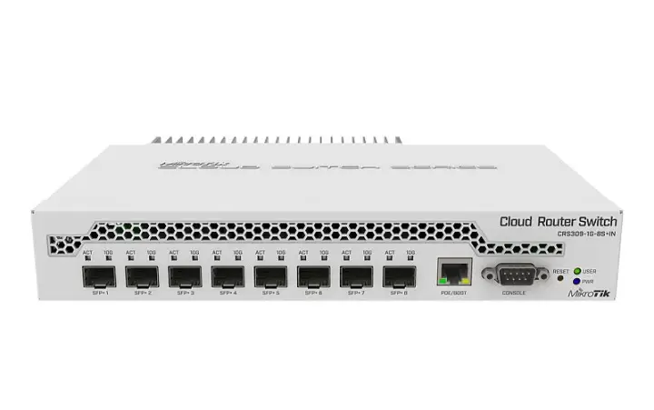 CRS309-1G-8S+ Gestionado Gigabit Ethernet (10/100/1000) Energía sobre Ethernet (PoE) Blanco