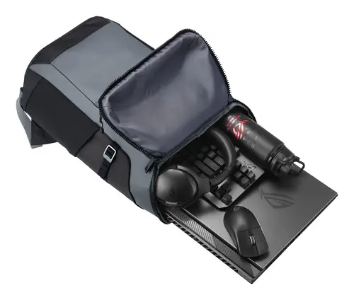 ROG Ranger BP2701 Cybertext Edition 45,7 cm (18") Mochila Negro, Gris - Imagen 10