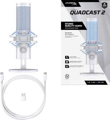 QuadCast 2 - Micrófono USB (Frost) - Imagen 10