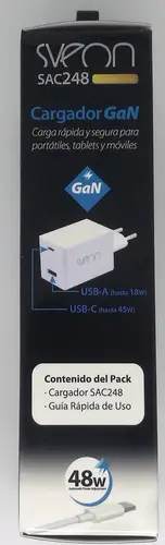 SAC248 adaptador e inversor de corriente Interior 48 W Blanco - Imagen 3