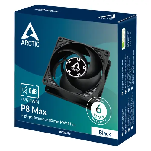 P8 Max Carcasa del ordenador Ventilador 8 cm Negro 1 pieza(s) - Imagen 6