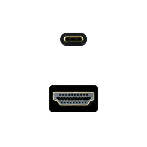 Cable Conversor USB-C a HDMI 1.4 4K@30Hz, Color Negro, 5 m - Imagen 3