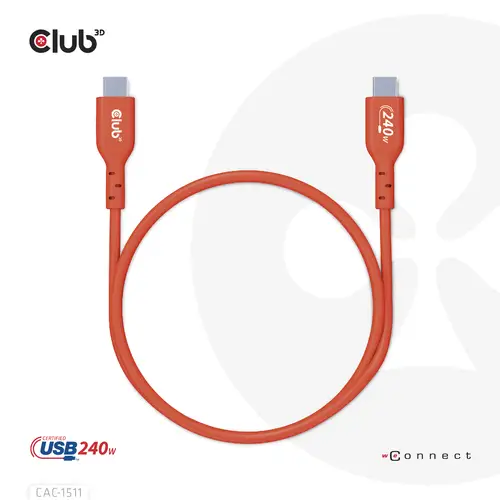 Cable certificado USB2 tipo C bidireccional USB-IF Datos 480 Mb, PD 240 W (48 V/5 A) EPR M/M 1 m/3,23 pies - Imagen 13