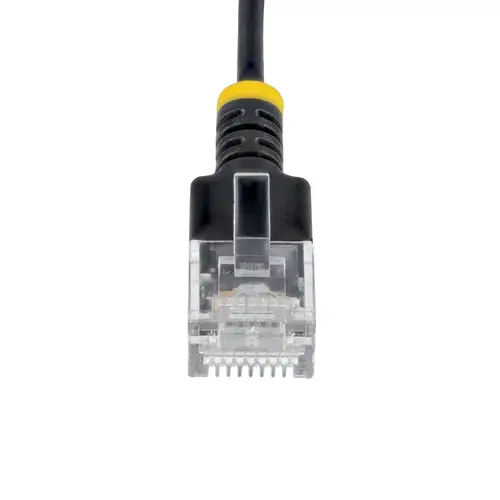 Cable Ethernet CAT6a Ultra Delgado de 1,5m Negro - Cable de Red Snagless RJ45 UTP con Alambre de Cobre Puro 34AWG - Latiguillo de Red - Probado con Canal Fluke - Imagen 4