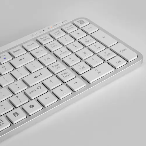 MK-SILENKEYS teclado Universal RF Wireless + Bluetooth QWERTY Español Blanco - Imagen 2
