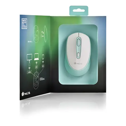 SMOG MINT-RB ratón Juego Ambidextro RF Wireless + Bluetooth Óptico 2400 DPI - Imagen 10