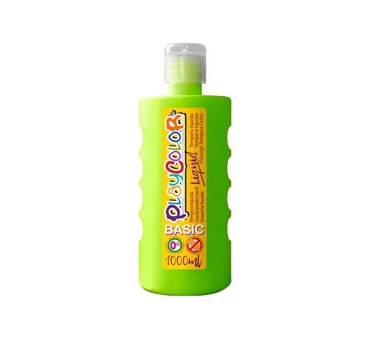 BOTE ERG. TEMPERA LIQ. PLAYCOLOR 1000ML VERDE CL