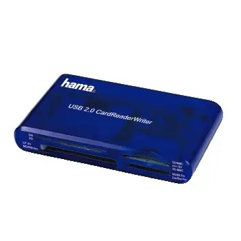 Lector universal USB 2.0, rápida transferencia, USB tipo A, color azul