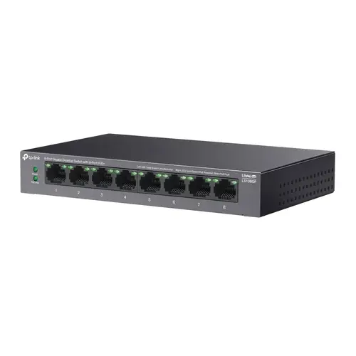 LiteWave LS108GP switch No administrado Gigabit Ethernet (10/100/1000) Energía sobre Ethernet (PoE) Negro - Imagen 3