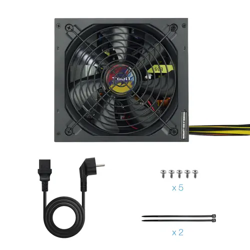 TQAPOLO-600SP unidad de fuente de alimentación 600 W 20+4 pin ATX ATX Negro - Imagen 6