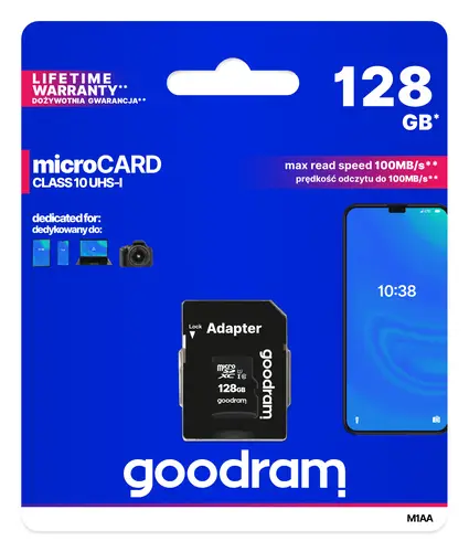 M1AA 128 GB MicroSDXC UHS-I Clase 10 - Imagen 5