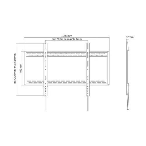 Soporte Eco Ultra Delgado Para Monitor/TV 130kg De 60-100, Negro - Imagen 5