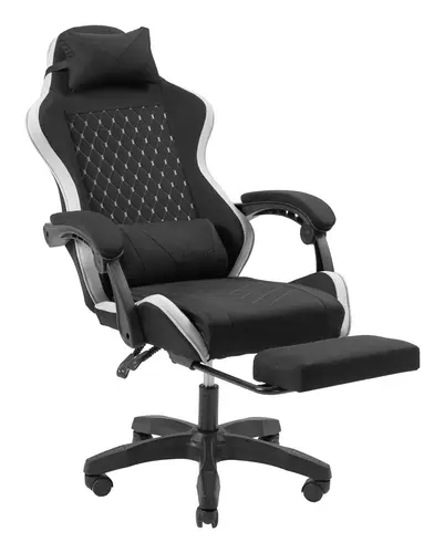 MGC-X Fabric Silla para videojuegos de PC Asiento acolchado Negro, Blanco - Imagen 7