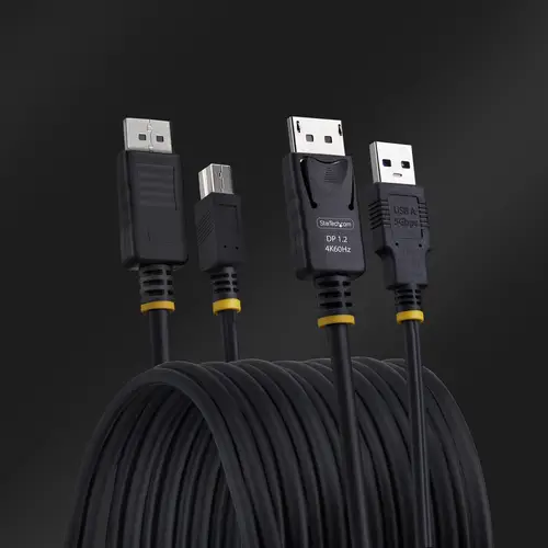 Cable KVM DisplayPort y USB 3.0 5Gbps de 3m - 4K 60Hz - Cable Combo DP 1.2 y USB para Switch Conmutador KVM - Imagen 5