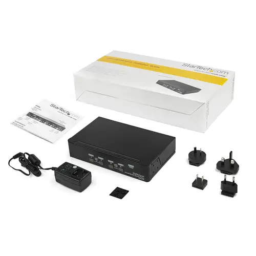 Switch Conmutador KVM de 4 Puertos DisplayPort - 4K 60Hz - para Una Pantalla - Switch KVM de 4 Puertos DP 1.2 con Hub Ladrón USB 2.0 y Audio - Dell, HP, Apple - TAA - Imagen 5