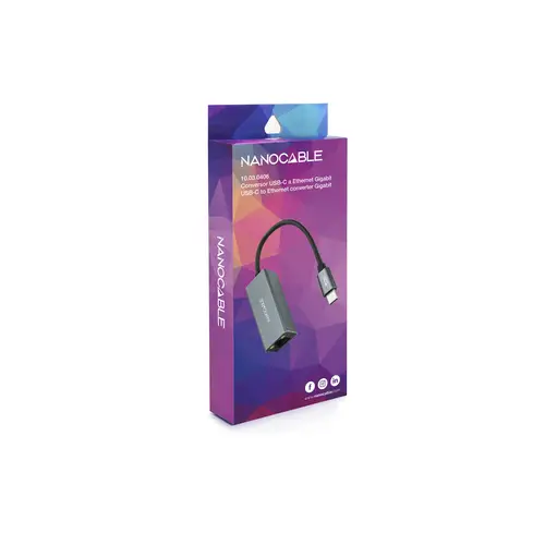 Conversor USB-C a Ethernet Gigabit 10/100/1000 Mbps, Aluminio, Gris, 15 cm - Imagen 5