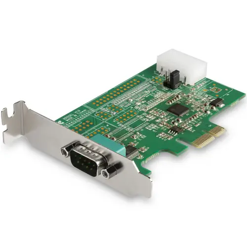 Tarjeta PCI Express Adaptadora de 1 Puerto Serie RS232 - Tarjeta Controladora Serial PCIe RS232 - PCIe a DB9 UART16950 - Tarjeta de Expansión de Perfil Bajo - Windows y Linux - Imagen 1