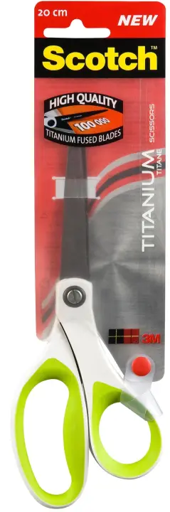SCTI20 tijera de escritorio y manualidades Tijeras de oficina Corte recto Negro, Verde, Titanio