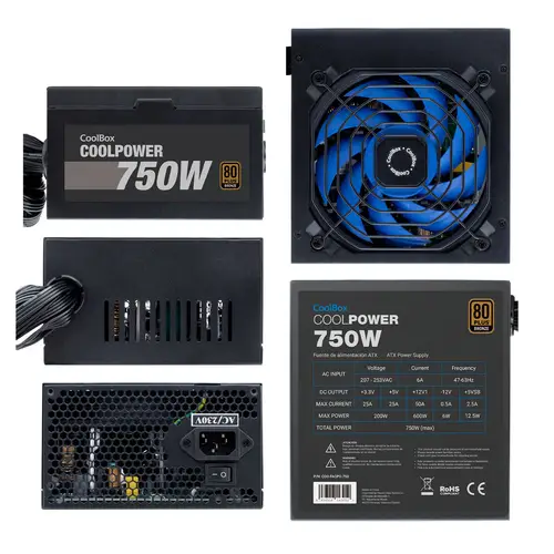Fuente de alimentación CoolPower 750W 80 PLUS BRONZE - Imagen 3