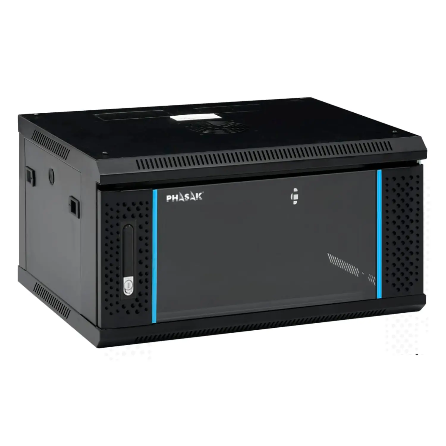 Armario Rack PRO 19" 6U 600 x 450 negro con ventilación - PHO 21..