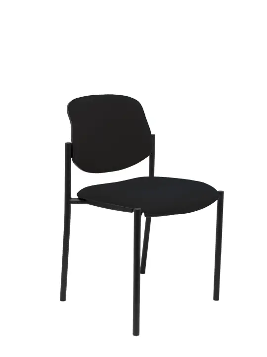 Silla fija Villalgordo bali negro chasis negro
