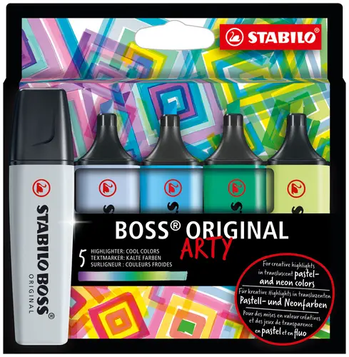 BOSS ORIGINAL marcador 5 pieza(s) Punta de cincel Multicolor - Imagen 1