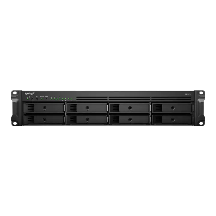 RackStation RS1221+ servidor de almacenamiento NAS Bastidor (2U) Ryzen Embedded V1500B 4 GB DDR4 0 TB DiskStation Manager Negro
