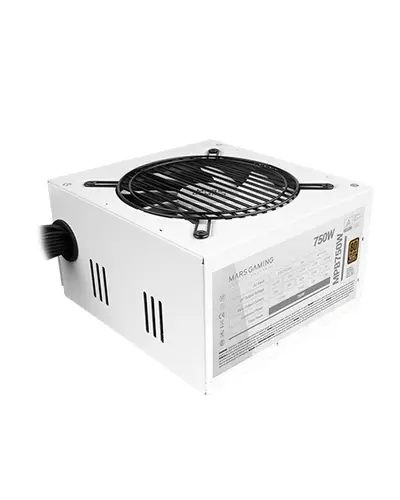 MPB750, Fuente Alimentación PC 750W ATX, 6 Años Garantía, 80Plus Bronze 230V EU, 90% Eficiencia, Ventilador FDB 120mm con Tecnología AI-RPM y Sistema Antivibración, Blanco - Imagen 1