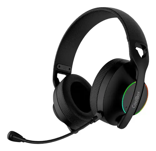 WB01 RGB Auriculares Inalámbrico y alámbrico Diadema Juego USB Tipo C Bluetooth Negro - Imagen 1