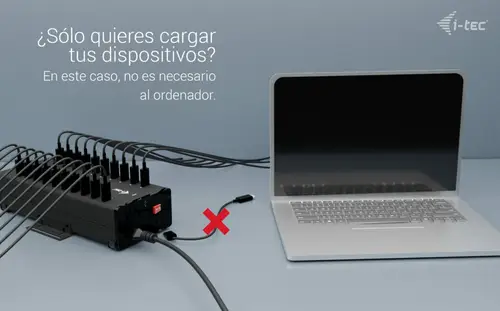 USB-C/USB-A Metal Charging + data HUB, 15W per port, 20x USB-C - Imagen 5