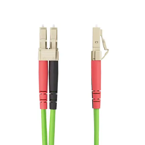 Cable de Fibra Óptica LC a LC (UPC) OM5 Multimodo 10m - Dúplex 50/125µm LOMMF Tipo Cremallera VCSEL 40G/100G - No Sensible a los Dobleces - Low Insertion Loss - LSZH - Imagen 2