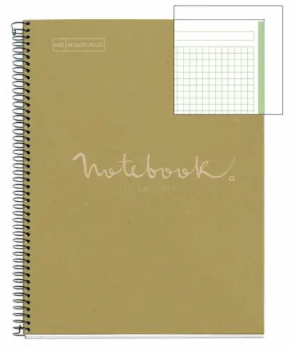CUADERNO 100% RECICLADO NB-1 A4 80HOJAS ECOVERDE EMOTIONS MR MIQUELRIUS 6091