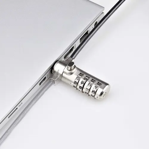 Cable de Seguridad Delgado de Portátil Compatible con K-Slot de 1,5m - Cable Antirrobo para Portátil con Candado de Combinación - Cable Resistente a los Cortes - Imagen 5