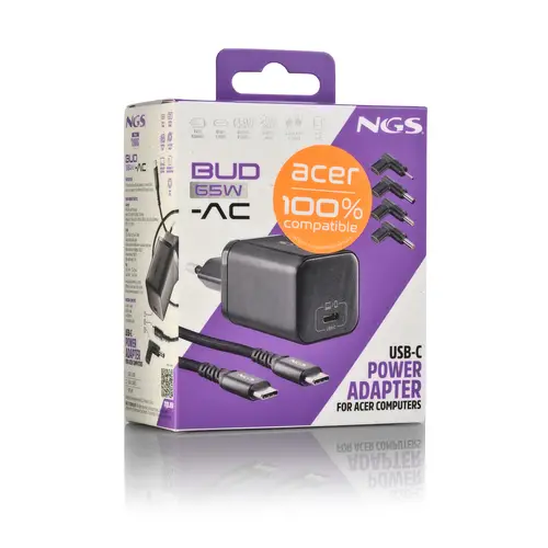 BUD 65W-AC Universal Negro Corriente alterna Carga rápida Interior - Imagen 11