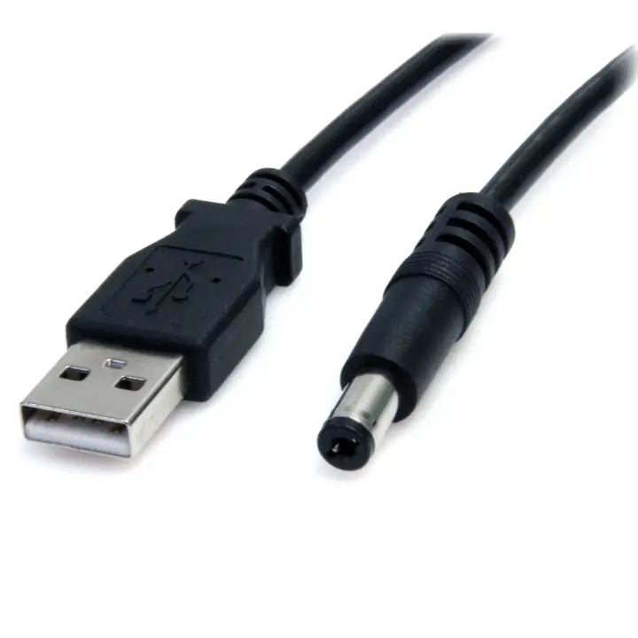 Cable Adaptador 2m USB A Macho a Conector Coaxial Barrel Alimenta..